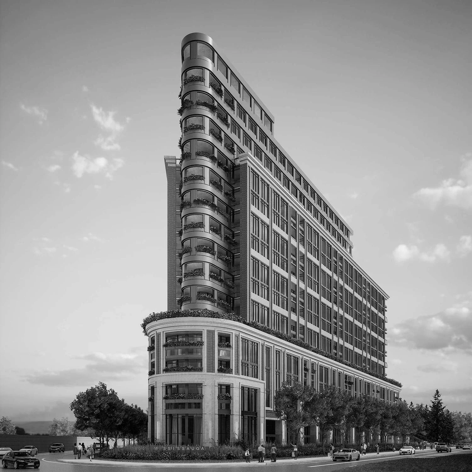 Mississauga senior residences standing prominently, part of Ahmed Group's rental development.